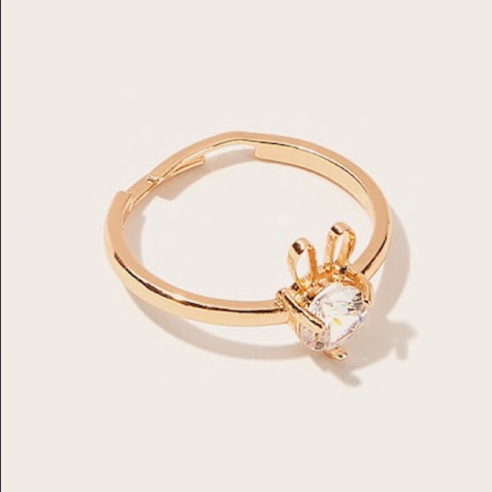 🆕Gold rhinestone bunny ring - Picture 4 of 4